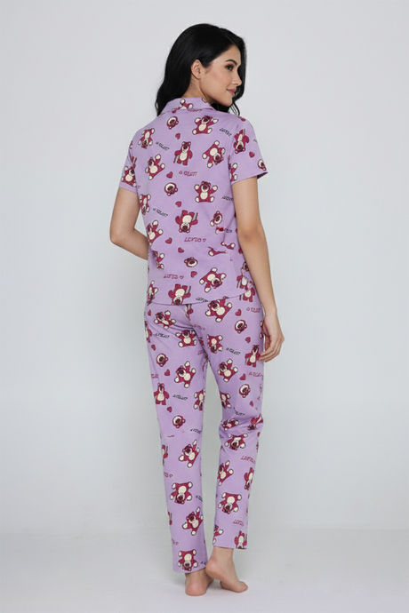 Zivame Toy Story Knit Cotton Pyjama Set - Orchid Bloom — image 2